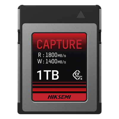 HS-CFE-E300/1T - Tarjeta CFexpress Tipo B / 1 TB / Lectura 1800 MB/s / Escritura 1600 MB/s / PCIe Gen 3×2 / 8K RAW