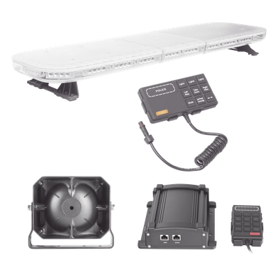 X67RBAKIT2 - Kit de Señalización para Seguridad Pública / Barra LED 88 LEDs / Sirena 100W / Control de Tráfico Ámbar / IP65 / 45 Patrones de Destello