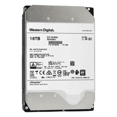 WUH721816ALE6L0 - Disco Duro Enterprise 16 TB / Wester Digital (WD) / Serie Ultrastar / Recomendado para Data Center y NVRs de Alta Capacidad / Alto Performace