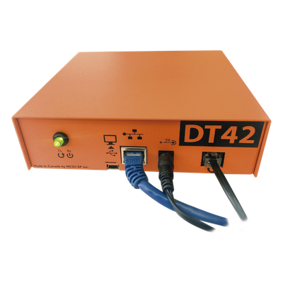 EXTRIUMDT42MV2 - Receptora de alarmas IP Universal con 1 entrada de linea telefónica, para su central de monitoreo, recepción TCP/IP o GPRS, serie M2M, paneles de alarma Hikvision, entre otros.