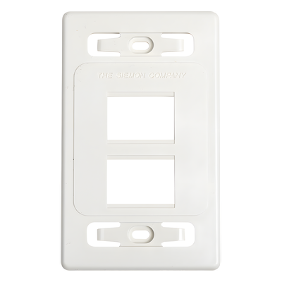 MX-FP-S-04-02B - Placa de Pared Modular MAX, de 4 Salidas, Color Blanco, Versión Bulk (Sin Empaque Individual)