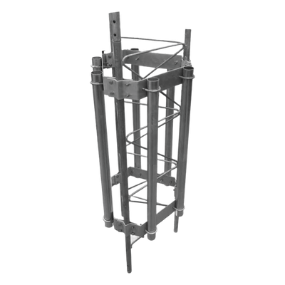 SM-HEX-45G - Herraje para antenas sectoriales / 6 posiciones 60° / Mástil 2' cal.18 / 100 cm / 3.28 ft / Galvanizado en caliente / Compatible STZ45G