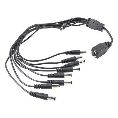 DS-9WAYC - Cable de alimentación multivía / 9 vías / 8 cámaras TurboHD / 12 VCC / 500 mA por canal / Conector plug 3.5 mm