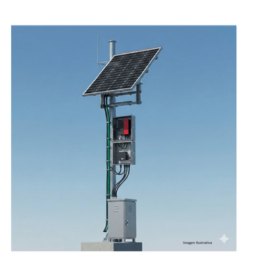 PL1224GRCV2 - Kit Solar PoE / 225 W / 12 Vcc / 120 Ah / 60 h Autonomía / 802.3af/at / PoE Pasivo 24 Vcc / 738 ft² Cobertura