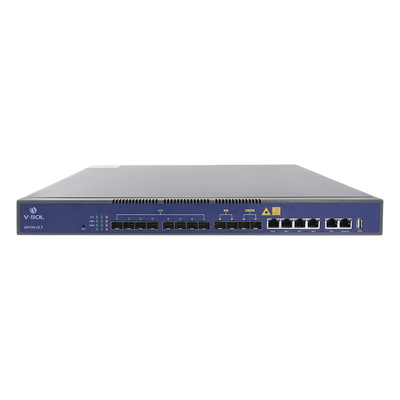 V1600G-1B - OLT GPON / 8 Puertos PON / 4 GE + 2 SFP + 2 SFP+ Uplink / 1,024 ONUs / 20 km / 1.45 ft Rack