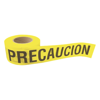 SYS-137297 - Cinta de Barricada / 100 m (328.1 ft) / Ancho 76 mm / Polipropileno Resistente a la Intemperie / Señalización PRECAUCIÓN / Espesor 0.4 mm