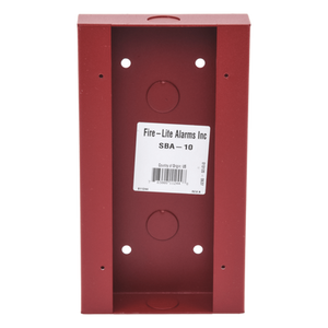 SBA-10 - Caja de Montaje Superficial / Acero Rojo / 4.5 x 8.188 x 1.375 pulgadas / Interior Seco / Estaciones BG-12LR Series