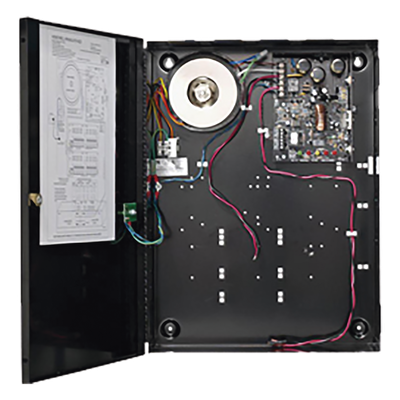 HP600ULX - Fuente de poder con controlador de acceso / 12 o 24 Vcc / 6.0 A continuos / 4 u 8 salidas PTC / Batería de respaldo / UL294