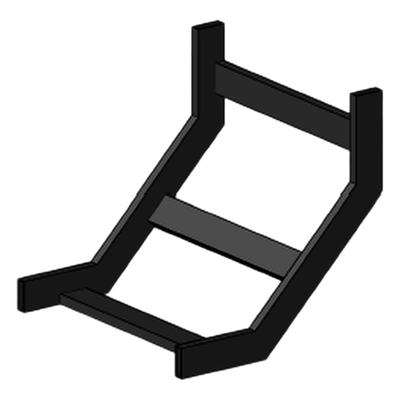 CH-CVIT-1X4EP - Curva Vertical Interior / Acero al Carbón / Recubrimiento Epóxico / 1.5' x 4' (45.7 cm x 1.2 m) / Incluye Cople y Tornillería