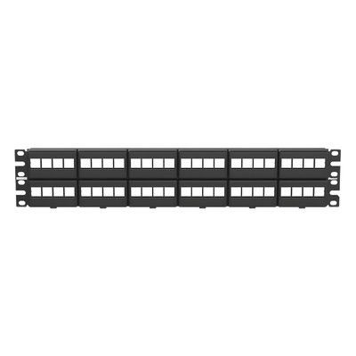 NKFP48Y - Panel de Parcheo Modular / 48 Puertos / 2UR / 19' Ancho / Acero Inoxidable y ABS / ROHS