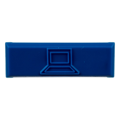 CIDBU-C - Iconos de Datos / Mini-Com / 14.2 mm Ancho / 2 mm Profundidad / 4.6 mm Altura / ABS / Paquete 100 / Azul
