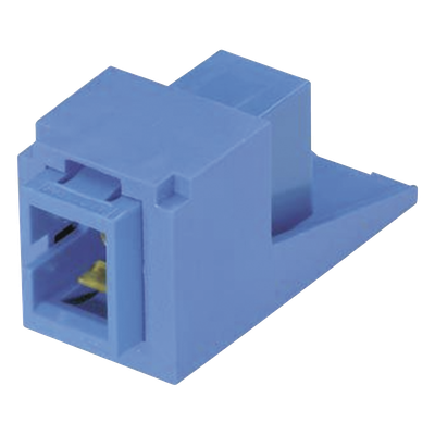 CMSBUSCZBU - Módulo Acoplador / SC Simplex / Fibra Monomodo OS1/OS2 / Cerámica Zirconia / Color Azul / Mini-Com