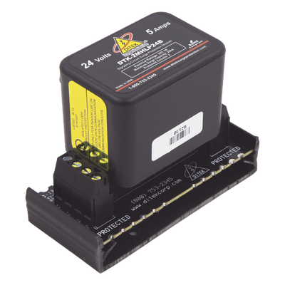 DTK-2MHLP24BWB - Protector Modular / 24 V / 2 Pares / Base Desmontable / Snap-Track / -40°C a 70°C / 3.3 x 1.5 x 2.6 pulgadas