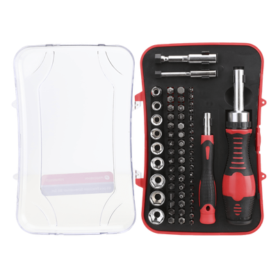 PST-H020-03 - Juego de Herramientas / 65 Piezas / Acero CR-V / Estuche Plástico Compacto / 20 x 13 x 4.5 cm