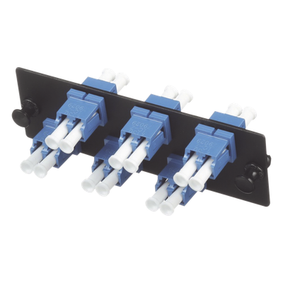 FAP6WBUDLCZ - Placa Acopladora de Fibra Óptica / 12 Fibras LC Duplex / Monomodo OS1/OS2 / Zirconia Cerámica / Color Azul