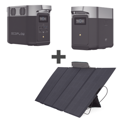 DLT2KIT-BP - Kit Estación de Energía Portátil / 2024Wh Total / 1800W CA / 400W Solar Flexible / 3000 Ciclos LFP