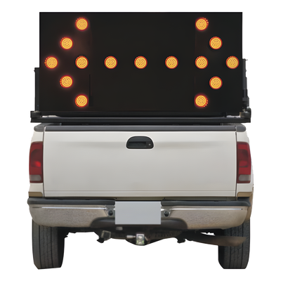 BOARDTRAFIC2 - Tablero de señalización doble / LED ámbar / 1500x750x50mm / 12V DC / Visibilidad >300m / 4.92x2.46x0.16ft