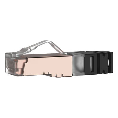 SPS688-C - Plug RJ45 Blindado Cat6 / 24-26 AWG / 50μin Oro / 100 Piezas / 6.35 mm / PoE++ 100W+ / -10°C a 60°C / UL94 V0