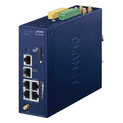 LCG-300-NR - Gateway LoRaWAN Celular 5G NR / 5 Puertos Gigabit / -45°C a 75°C / IP30 / 300 Nodos