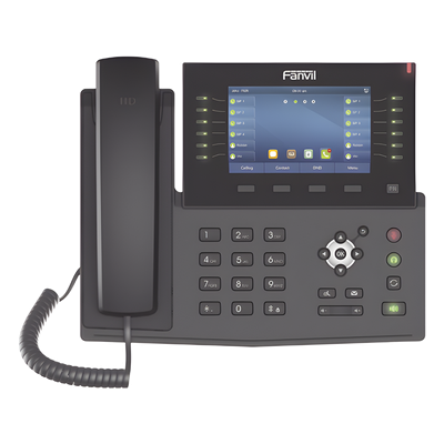 X7C - Teléfono IP Empresarial / 20 Líneas SIP / Pantalla Táctil 5' / 60 Teclas DSS / Bluetooth / PoE 802.3af / Dual Gigabit / Video H.264