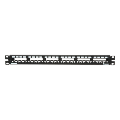 CP24WSBLY - Panel de Parcheo Modular / 24 Puertos / 1UR / Plano / Totalmente Blindado / Acero Inoxidable