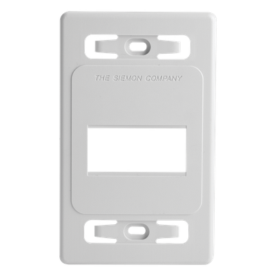 MX-FP-S-03-02 - Placa de Pared Modular / 3 Salidas / Single Gang / Color Blanco / Compatibilidad MAX, Z-MAX Blindados y TERA