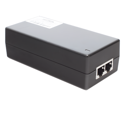 WI-POE55-48V-60W - Inyector PoE / Hi-PoE 60 W / Gigabit 2 Gbps / 2 Puertos / Alcance 100 m (328 ft) / Interior / Plug and Play