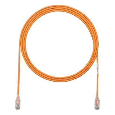 UTP28SP1OR - Cable de Parcheo UTP / Cat6 / 28AWG / 0.30 m (1 ft) / Diámetro Reducido 3.8 mm / LSZH / PoE++ / 250 MHz