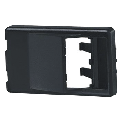 CFFPA2BL - Placa de Mobiliario Modular / 2 Puertos Mini-Com / Salida Inclinada / 1.69 x 0.76 x 2.9 in / Negro