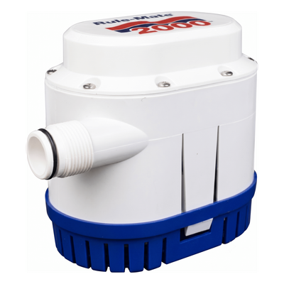 RM2000A - Bomba de Achique / 7,570 l/h (2,000 GPH) / Sensor Electrónico Integrado / Auto Encendido/Apagado / Conexión 1" NPT / Protección de Batería