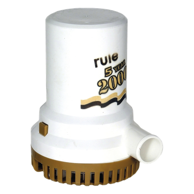 09R - Bomba sumergible de achique / 2000 GPH / 12 VCD / Motor con protección térmica / Eje acero inoxidable / 7570 litros por hora