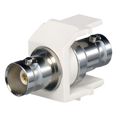 NKBNCMEIY - Módulo Acoplador Coaxial / Keystone BNC / 50 Ohms / Color Marfil