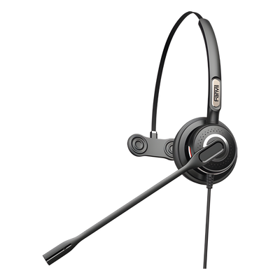 HT201 - Diadema monoaural con tecnología antishock para teléfonos IP FANVIL y Polycom con micrófono de cancelación de ruido, larga durabilidad