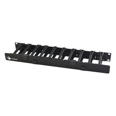 HCM-4-1U - Organizador de Cable Horizontal / 19in Rack / 4in (0.33ft) Profundidad / 1UR / Puerta Doble Bisagra