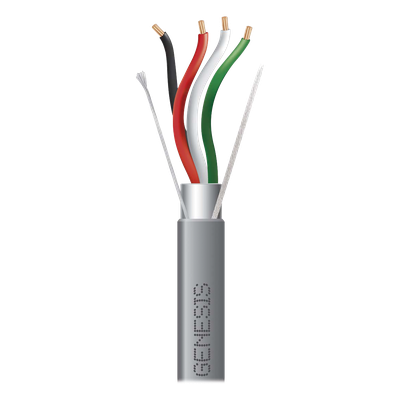 2215-1009/1000 - Carrete de 305 Metros (1000 Pies) / Cable 4 x 18 AWG / Color Gris / Blindado / Riser / Aplicaciones de Audio Control de Acceso y Automatización