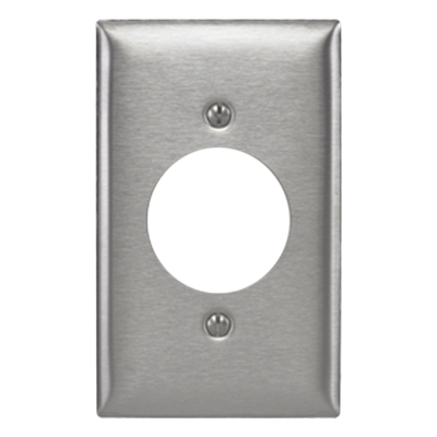 HUB-SS-720 - Placa de Pared / Abertura Simple 1.6" (40.6 mm) / Acero Inoxidable 302/304 / 20-30 A / No Magnética / Acabado Cepillado Horizontal