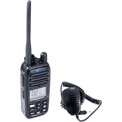 TXM52/MIC - Radio Portátil Marino / Sumergible IP67 / Luz Activada por Agua / NRC Reducción de Ruido / Dual-Watch / 5W de Potencia / Micrófono de Mano Incluido