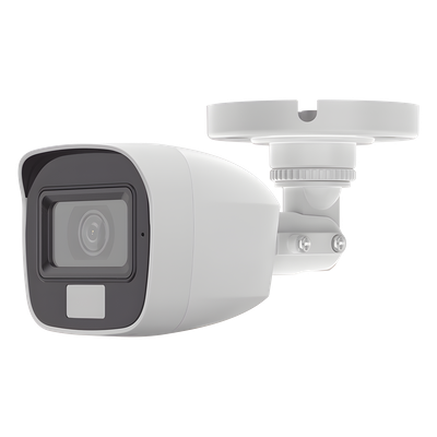 THC-B127-LMS/NEU - Cámara Bala TURBOHD / 2 Megapixel / Dual Light 20 m (65.6 ft) IR + 20 m (65.6 ft) Luz Blanca / Lente 2.8 mm / 100° Ángulo de Visión / Audio por Coaxitron / IP66 / Metal