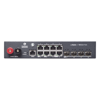 MX-TX1012GXPA-20 - Switch PoE / 8 Puertos Gigabit / 4 SFP+ / 170 W PoE Budget / Capa 2 / Gestión en la Nube / DC