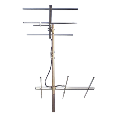 AO3TV/8 - Juego de 2 Antenas Bi-direccionales de 3 elementos para TV / 3 dB / Canal 8 / Conector UHF hembra SO-239