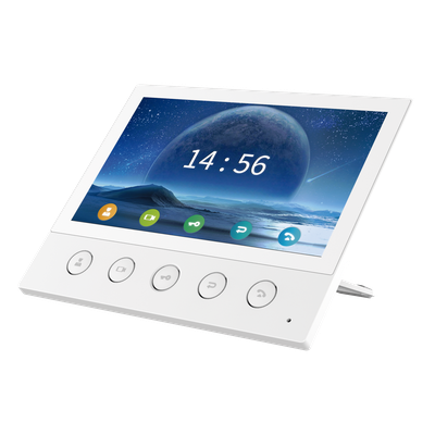 I53W - Monitor IP/SIP para interior, Wi-Fi, pantalla táctil de 7", audio de 2 vías, PoE, 8 interfaces de entrada de alarma.