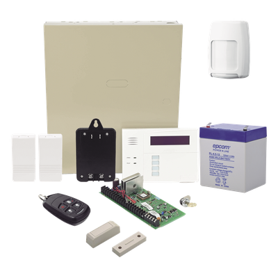 VISTA48ECORF/6160RF - Kit Panel de Alarma / 40 Zonas Inalámbricas / 3 Particiones / Teclado-Receptor 6160RF / Sensor de Movimiento / 2 Contactos Magnéticos / Control Remoto