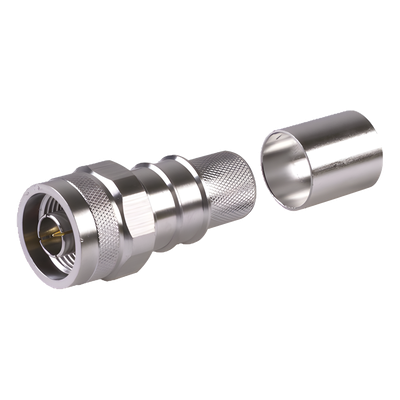EZ-600-NM-HX - Conector Coaxial N Macho / Plegable / Pin Cautivo No Soldable / 50 Ohm / Para Cable LMR600, LP600