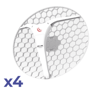 RBLHGG-5ACD-XL4PACK - CPE y PtP 5GHz / 802.11ac / 867 Mbps / Antena Rejilla 27 dBi / Polarización Dual / Gigabit Ethernet / Pack 4 Unidades
