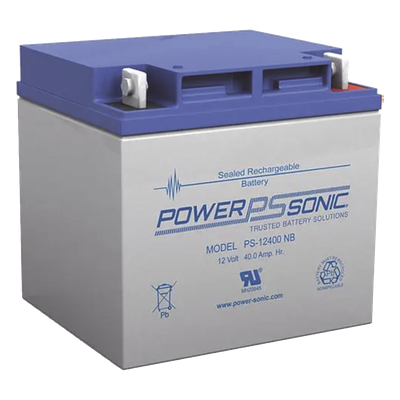 PS-12400-T6 - Batería de respaldo / 12V / 40Ah / AGM-VRLA / Terminales T6 / 5 años vida útil / Certificación UL