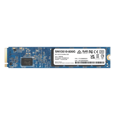 SNV3510-400G - SSD NVMe M.2 SNV3410/3510 | SSD 400GB | Alto Rendimiento 400000 IOPS Lectura | Resistencia Empresarial 1022 TBW | Protección de Datos Integral | Análisis de Vida Útil | Diseñada para Sistemas Synology.