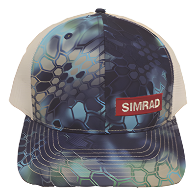 CAPSIMBW - Gorra / Ajustable / Transpirable / Azul y Blanco / Visera Curva