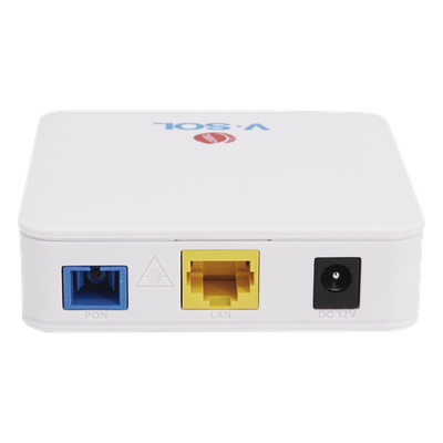 V2801S-B - ONU Bridge / Dual GPON/EPON / 1x SC/UPC + 1x LAN Gigabit / 82x82x25 mm / 0.27x0.27x0.08 ft / Bridge o Router / -10 a 55°C