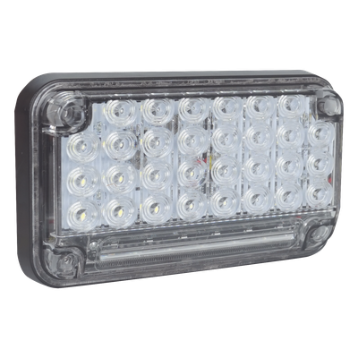 XLTE2335W - Luz de Advertencia LED / 66 LEDs / 7x4" / 12 VCC / 10 Patrones de Destello / Montaje Permanente / Color Claro