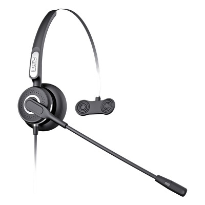 HT101 - Diadema Con Tecnología AntiShock Para Teléfonos IP FANVIL Y Polycom Micrófono de Cancelación de Ruido y Cable Resistente a Jaloneos